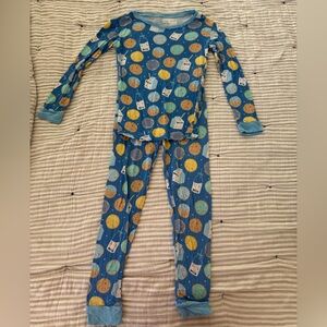 Little Sleepies Milk & Cookies 2 piece Pajama Set Size 5/6